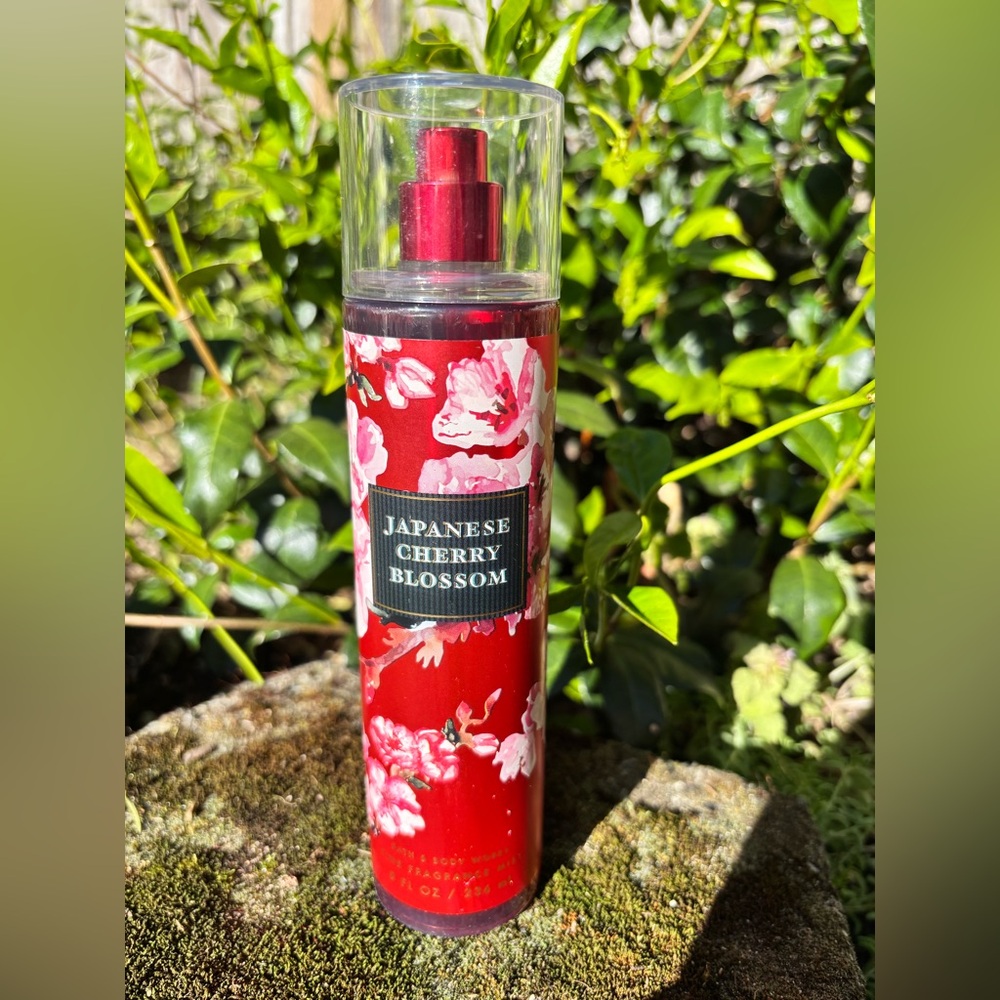 Bath & Body Works ,Japanese Cherry Blossom
 Red and Pink Moisturizer & Body Oil